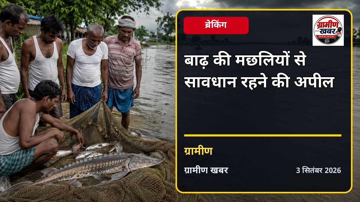 बाढ़ के पानी में अनजान मछलियों से सावधान रहने की अपील