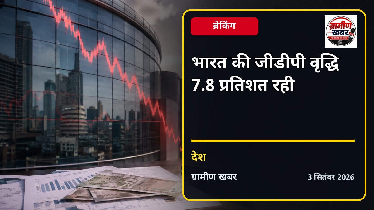 भारत की अर्थव्यवस्था ने दूसरी तिमाही में 7.8 प्रतिशत वृद्धि दर्ज की