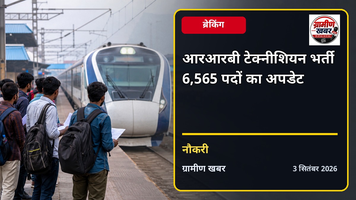 RRB Technician के 6,565 पदों पर आवेदन अपडेट, रेलवे अभ्यर्थियों के लिए मौका